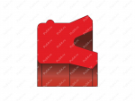 Уплотнение поршня 100x80x16, аналог HALLITE 659 (4580300), Product Code 70-08-260001, Polyurethane, PU54/M87/синий, Image №1